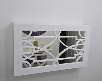 Floating Bathroom Cabinet /  Wooden Wall Decor / Medicine Cabinet With Mirror /  RAL CODE