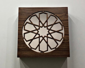 Dark Walnut Bathroom Cabinet Wall Mounted / Medicine Cabinet With Mirror / Floating Shelf Wooden Walnut Wall Decor / Washbasin Mirror