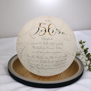 Personalisierte Glaskugel mit Beleuchtung – Geschenkidee – LED Deko Kugel – Stimmungslicht – Glaskugel mit Licht – Geschenk Hochzeit