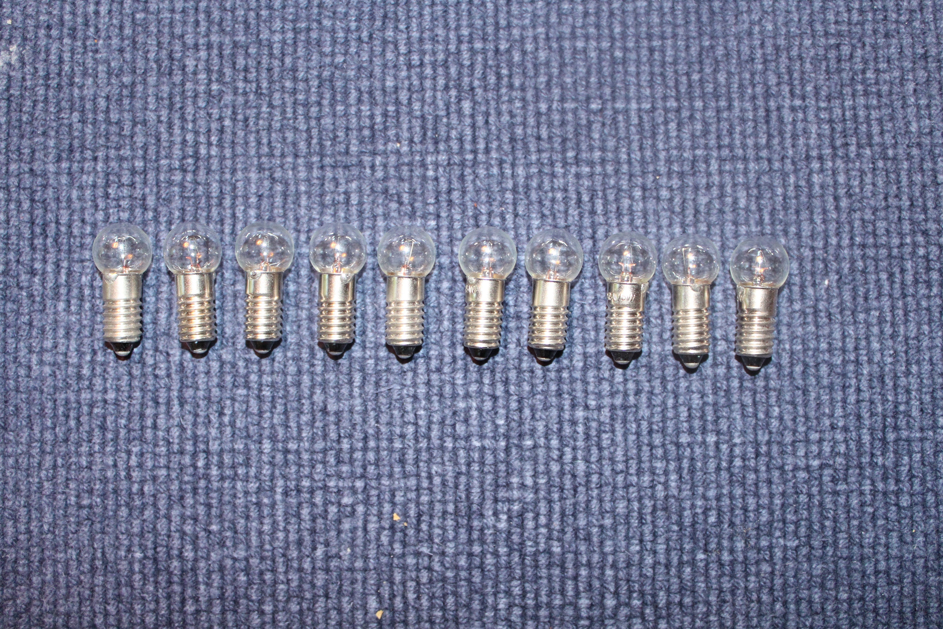 10 NEW C6 Longshank 15V/5W Bulbs for Vintage Style NOMA and Other