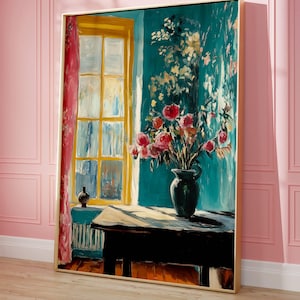 Henri Matisse Inspired Art Print - Vibrant Interior Scene - Colorful Fauvist Painting - Vintage Impressionist Wall Art - French Decor