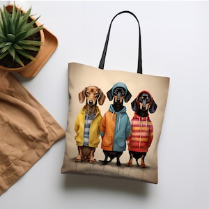 CafePress 'I Love My Weiner Dog' Tote Bag – Reusable Natural Canvas Shopping Bag