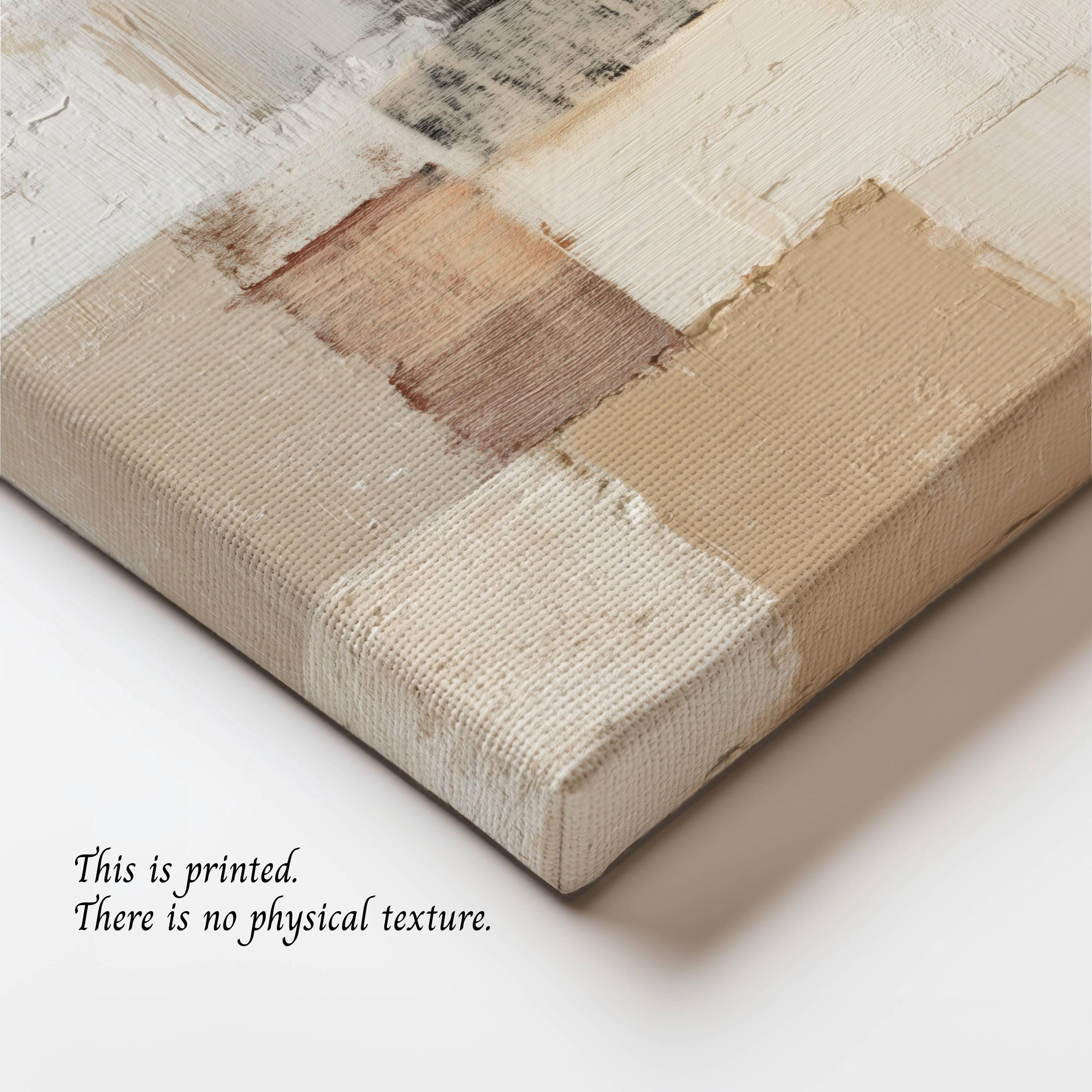 Minimalist Neutral Abstract Canvas Wall Art, Beige Cream Modern ...