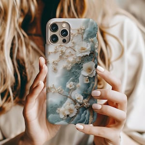 3D Asian Jade Art Cover Case for iPhone, Google Pixel, Samsung, Custom Phone Case, Christmas, Asian Jade Gift, Art, Phone Case Asian Art
