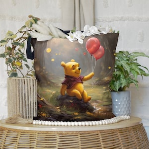 Winnie The Pooh Watercolor Tote Bag, Watercolor Pooh Bear, Multiple Size Tote, Tote Bag, Winnie The Pooh, Gift For Her