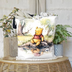Winnie The Pooh Watercolor Tote Bag, Watercolor Pooh Bear, Multiple Size Tote, Tote Bag, Winnie The Pooh Puddles, Gift For Her, Theme Park
