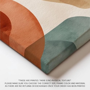 Abstract Mid Century Modern Wall Art, Minimalist Geometric Canvas Print ...