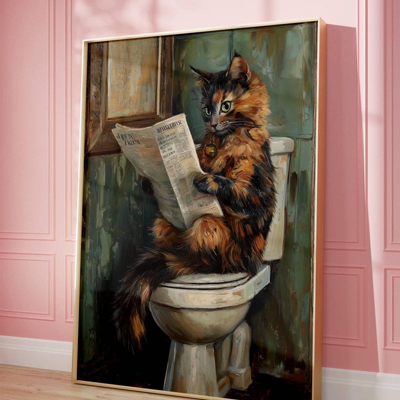 Rustic Cat Art - Etsy