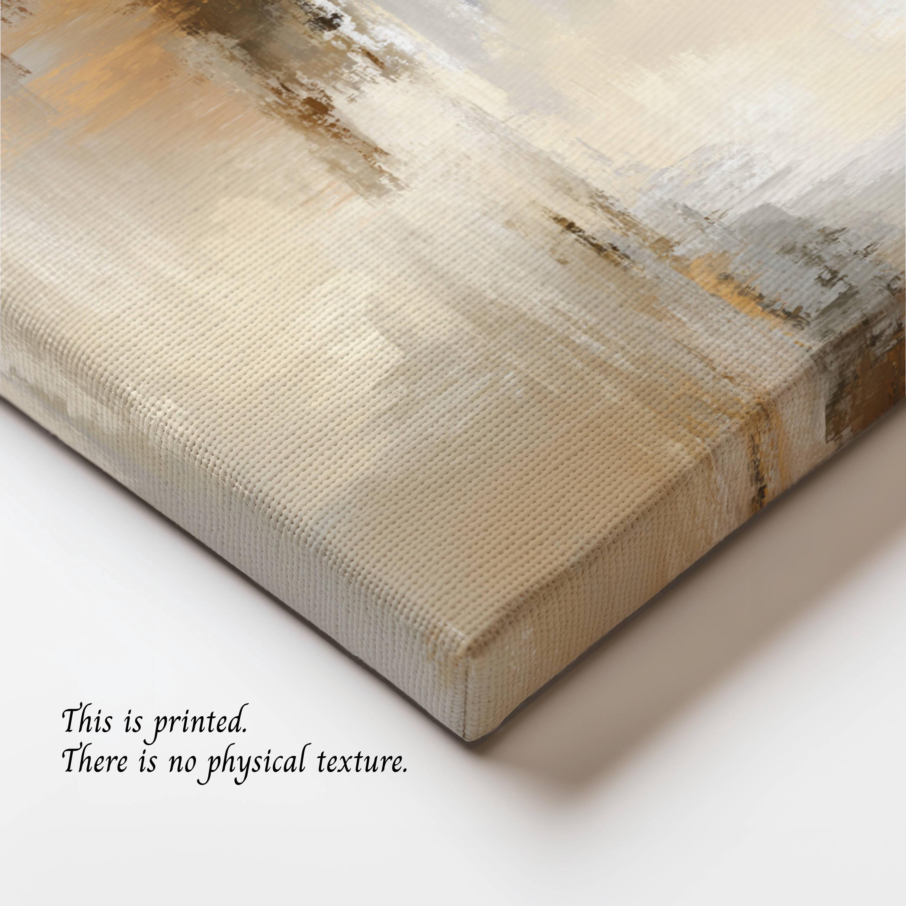 Neutral Abstract Landscape Canvas Wall Art Soft Beige Gray Painting ...