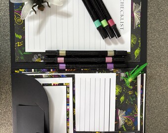 Lola's Bugs, Insects, Neon bookish Stationary Set-Digital Download