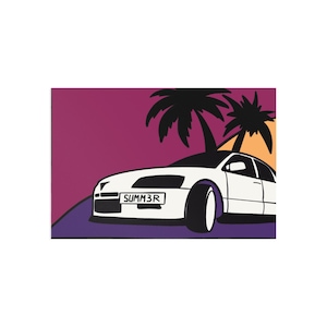 Retro Summer Vibe Postcards | Vintage Car Art | Beach Decor, Travel Gifts, Fun Wall Art, Collectible Stationery, Postcard Set