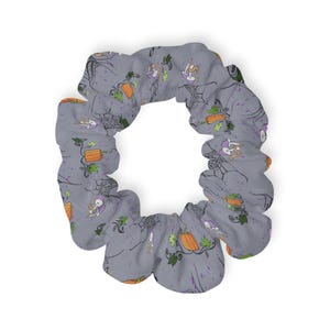 Halloween Pumpkin Scrunchie, Cute Hair Accessory, Fall Fashion, Halloween Party, Gift Idea for Women