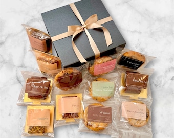 Caja de regalo de galletas y brownies gourmet / Surtido de postres artesanales / Productos horneados de lujo / Agradecimientos y celebraciones / Perfecto para regalar