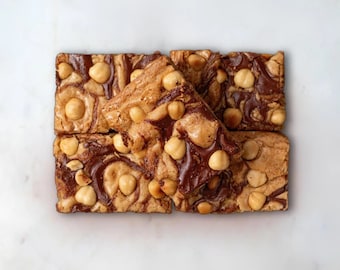 Hazelnut Chocolate Blondie, Gourmet Gift Box, Birthday, Christmas Gift