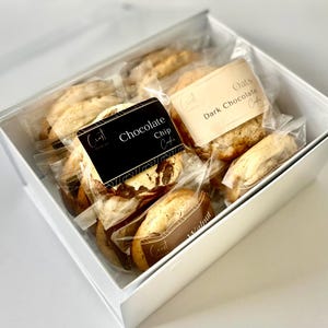 Gourmet Cookie Gift Box 1 lb & 2 lb Birthday Gift, Christmas, Corporate Gift, Anniversary, Valentines, Mothers Day, Fathers Day, Gift Basket
