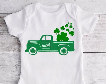 Lucky Truck Baby Shirt,Toddler Shirt,St Patrick's Day Kids Shirt,Luck of the Irish,Irish Day Shirt,St Patty's Shirt,Irish Gift,family shirts