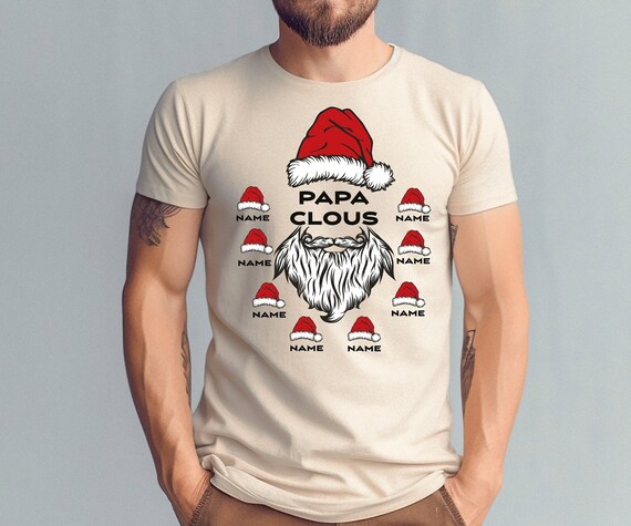 Papa Claus Santa's Hat And Beard T-Shirt Papa Claus Santa's Hat And Beard T-Shirt