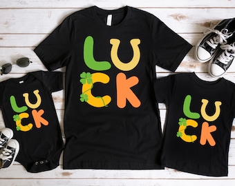LUCK Shirt,Toddler Shirt,Baby shirt,St Patrick's Day Kids Shirt,Luck of the Irish,Irish Day Shirt,St Patty's Shirt,Irish Gift,family shirts