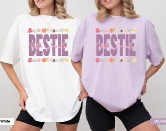 Comfort Colors® Custom Bestie Shirt, Personalized Besties Shirt, Best Friend Gifts, Best Friends Name Shirt, Sisters Shirt ,Bff Matching Tee