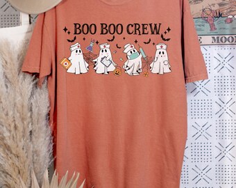 Comfort Colors Boo Boo Crew Shirt, Boo Crew Nurse Tee, Halloween Nurse Tee, School Nurse Gift, Pediatric Nurse Shirt, Nurse Graduation Gift
