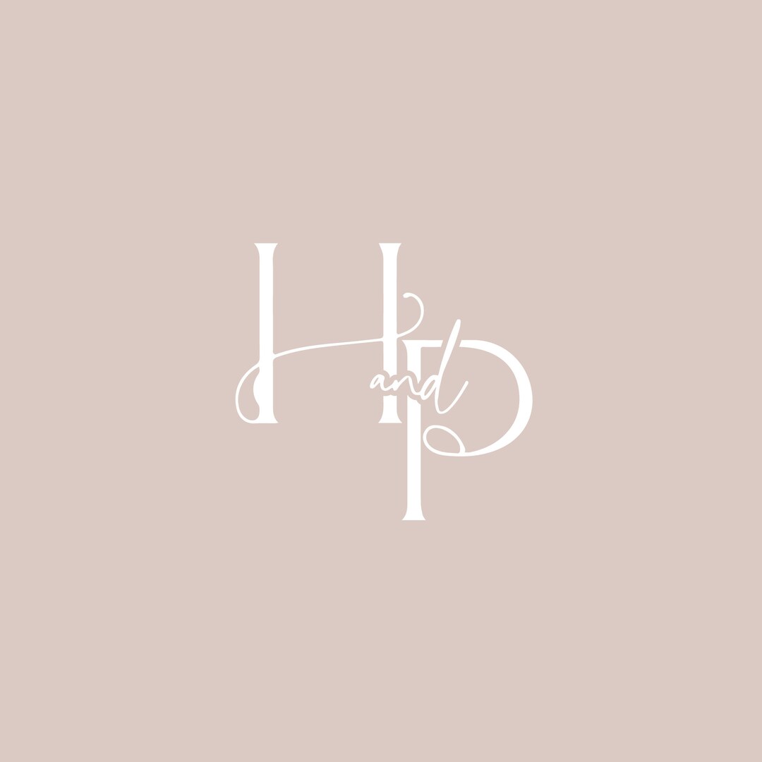 Modern Wedding Monogram, Chic Logo, Stylish Wedding Couple Logo ...