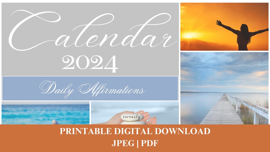 Year at a Glance, 2024 Printable Calendar PDF, Planning, Print, Yearly