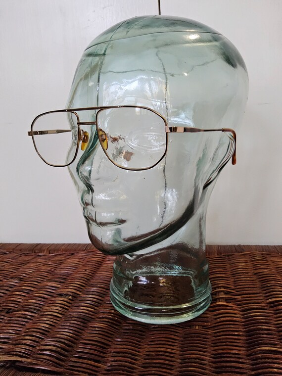 Vintage 1990s Gold Frame Glasses - Men's Oversize… - image 5