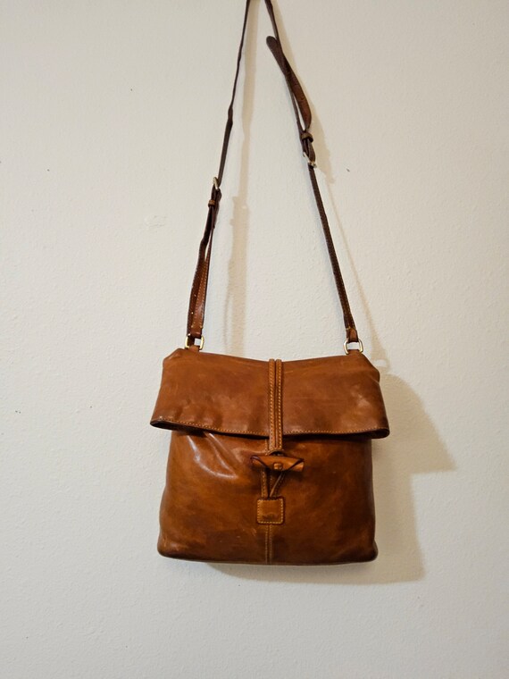Vintage Brown Leather Dooney & Burke Bag - Brown … - image 7