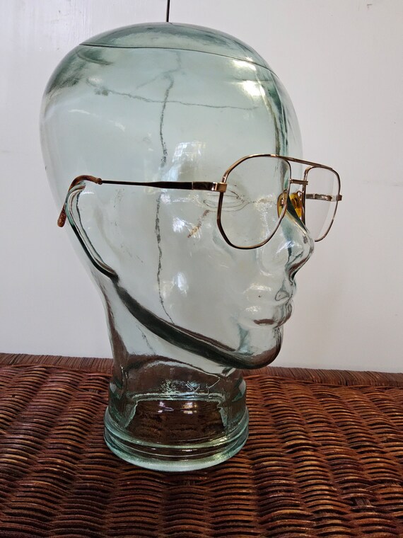 Vintage 1990s Gold Frame Glasses - Men's Oversize… - image 3