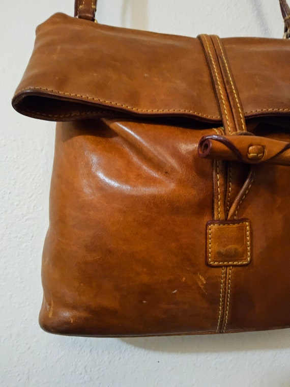Vintage Brown Leather Dooney & Burke Bag - Brown … - image 9