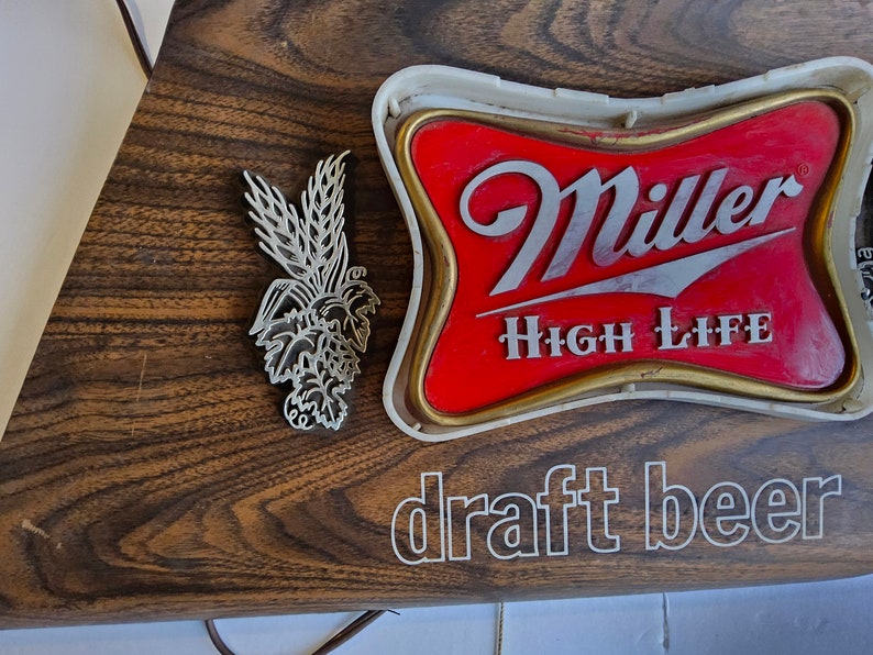 Miller High Life Electric Sign 80s Electric Miller Hig Life Beer Sign