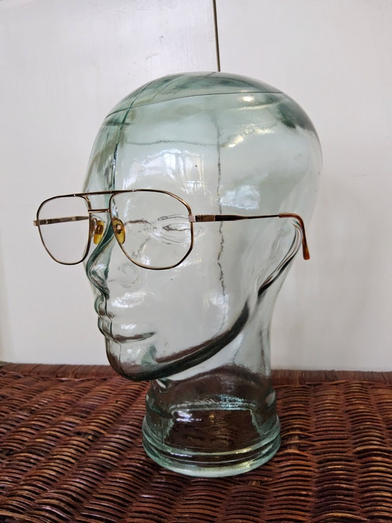 Vintage 1990s Gold Frame Glasses - Men's Oversize… - image 9