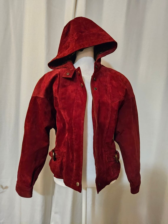 80s red leather jacket - Gem