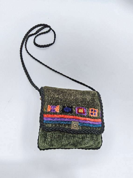Woven Crossbody Bag - 1990s Small Crossbody Purse… - image 2