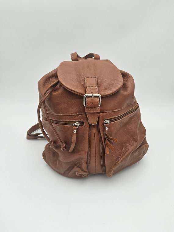 Large Brown Leather Backpack - Brown Leather Rucks