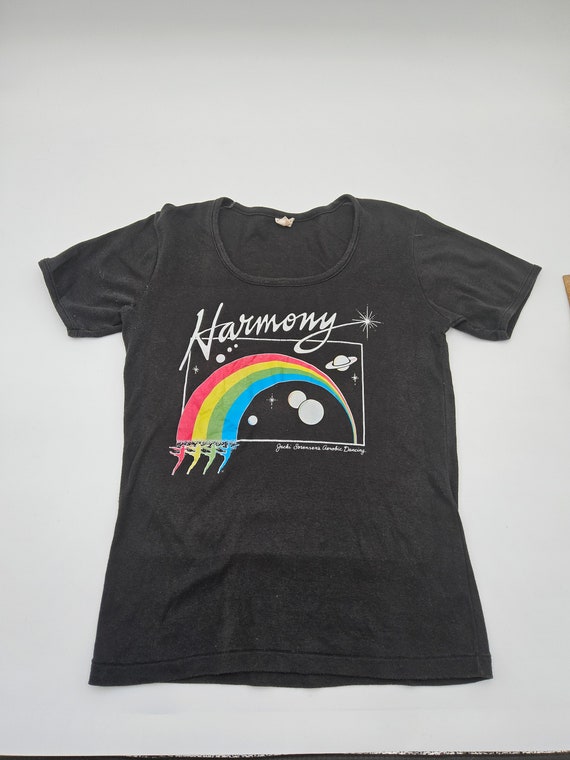 1980s Rainbow Baby Doll Shirt Large - Rainbow and… - image 4