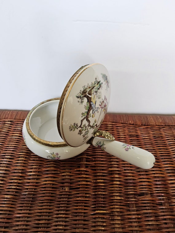 Porcelain Floral Jewelry Box - Trinket Box - Asia… - image 9