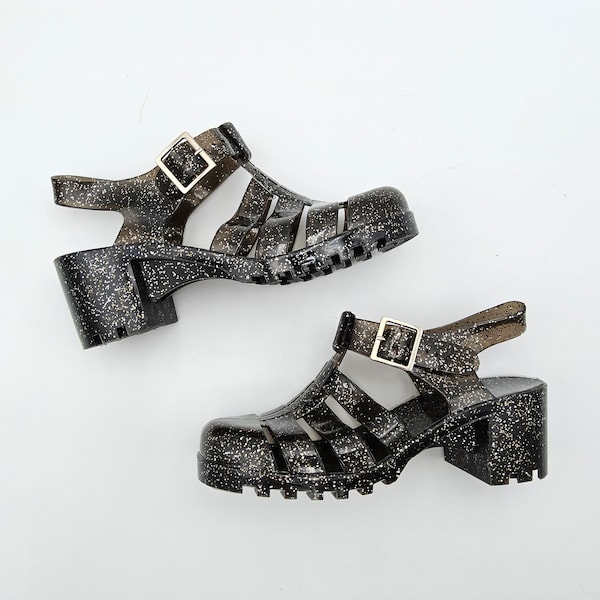 Platform Jellies 6 - 90s Jelly sandals with chunk heel 6 - Platform Mary Jane's 6