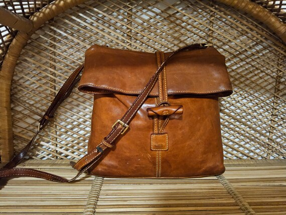 Vintage Brown Leather Dooney & Burke Bag - Brown … - image 5