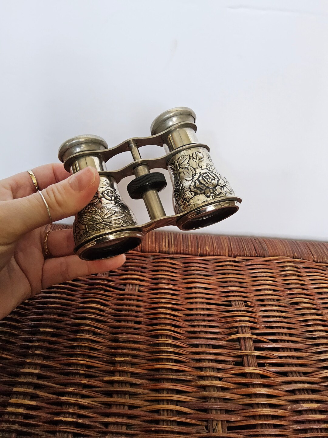 Sterling Silver Opera Glasses Vintage Japanese World War 2 Binoculars