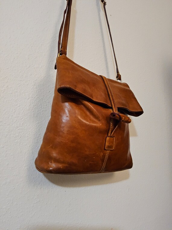 Vintage Brown Leather Dooney & Burke Bag - Brown … - image 10