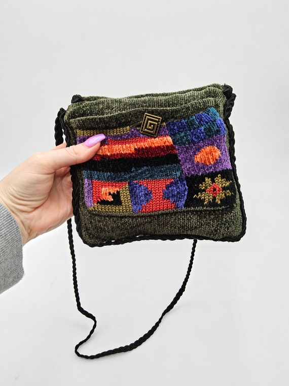 Woven Crossbody Bag - 1990s Small Crossbody Purse… - image 6