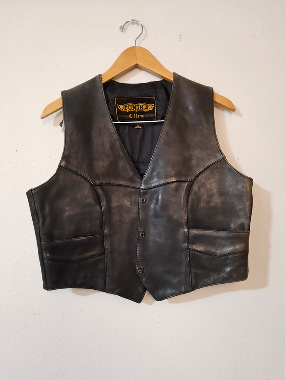Womens Black Leather Harley Davidson Vest Women s Motorcycle Vest Large Leather Vest Harley Davidson Riding Vest