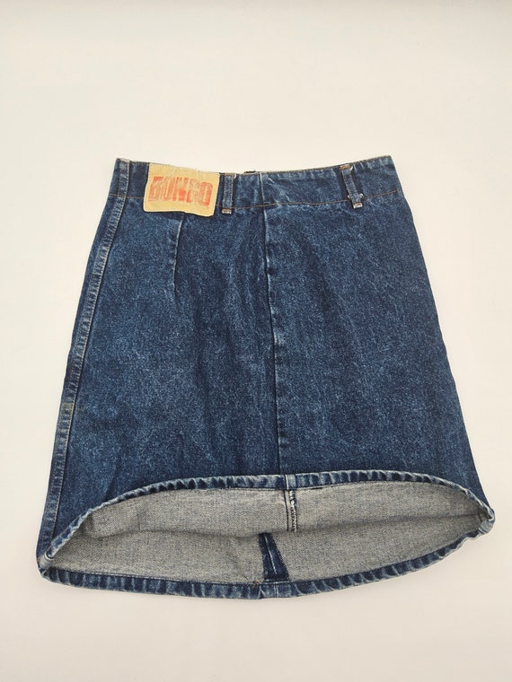 High Waist 90s Bongo Denim Skirt Small - Stonewas… - image 5