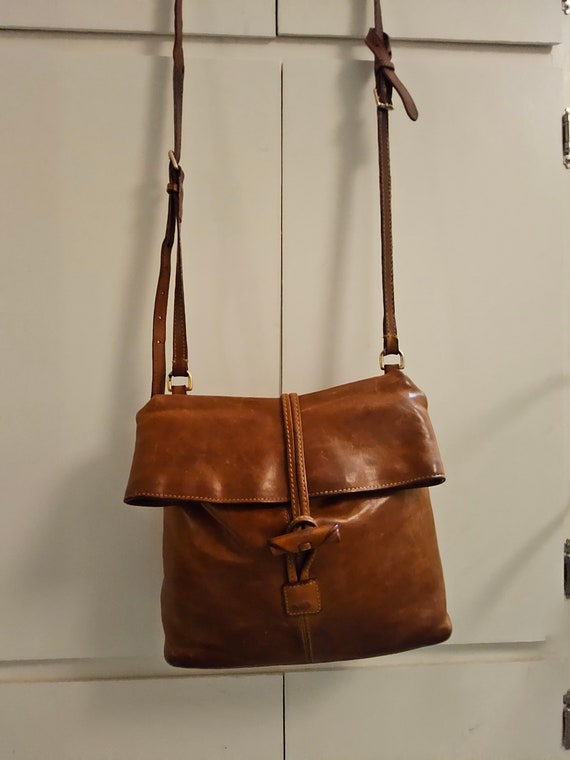 Vintage Brown Leather Dooney & Burke Bag - Brown … - image 4