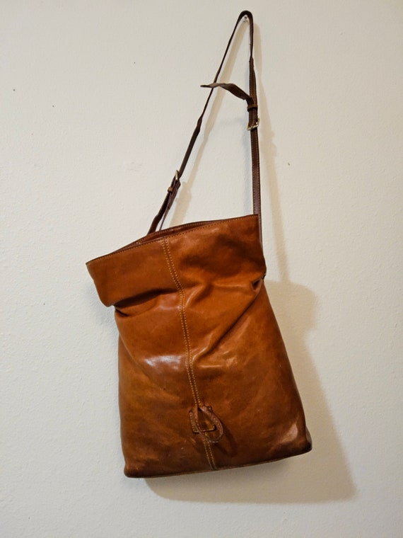 Vintage Brown Leather Dooney & Burke Bag - Brown … - image 8