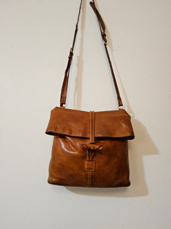 Vintage Brown Leather Dooney & Burke Bag - Brown … - image 6