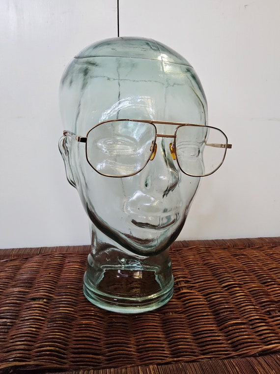 Vintage gold framed old man glasses - 1980s Dahmer