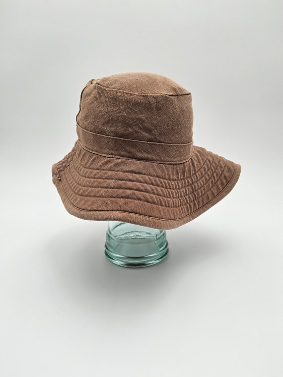90s Brown Bucket Hat - Canvas Bucket Hat - 1990s … - image 6
