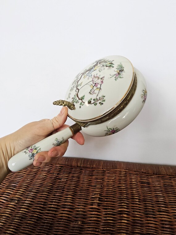 Porcelain Floral Jewelry Box - Trinket Box - Asia… - image 3